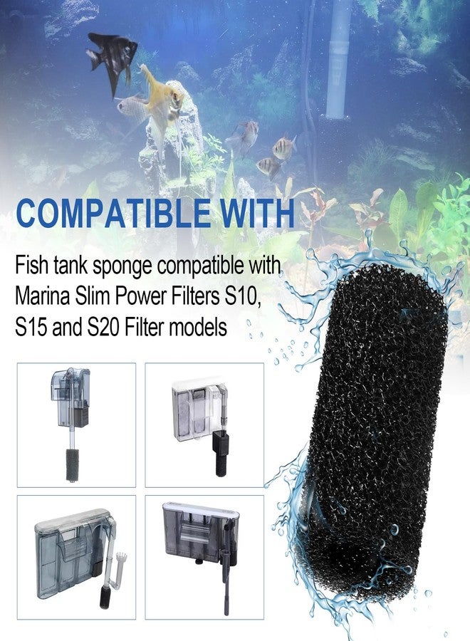 Batator Pre Filter Sponge for Aquarium Shrimp Fry Fish Tank Filter Intake for Marina S10, S15 and S20 Filter,Imagitarium Replacement Filter Foam Cover Aquarium Filter Media Protects Baby Fish & Shrimp-8Pack - Image 2